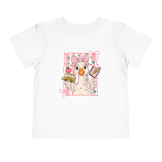 Cute Goose Toddler Back to School Tee