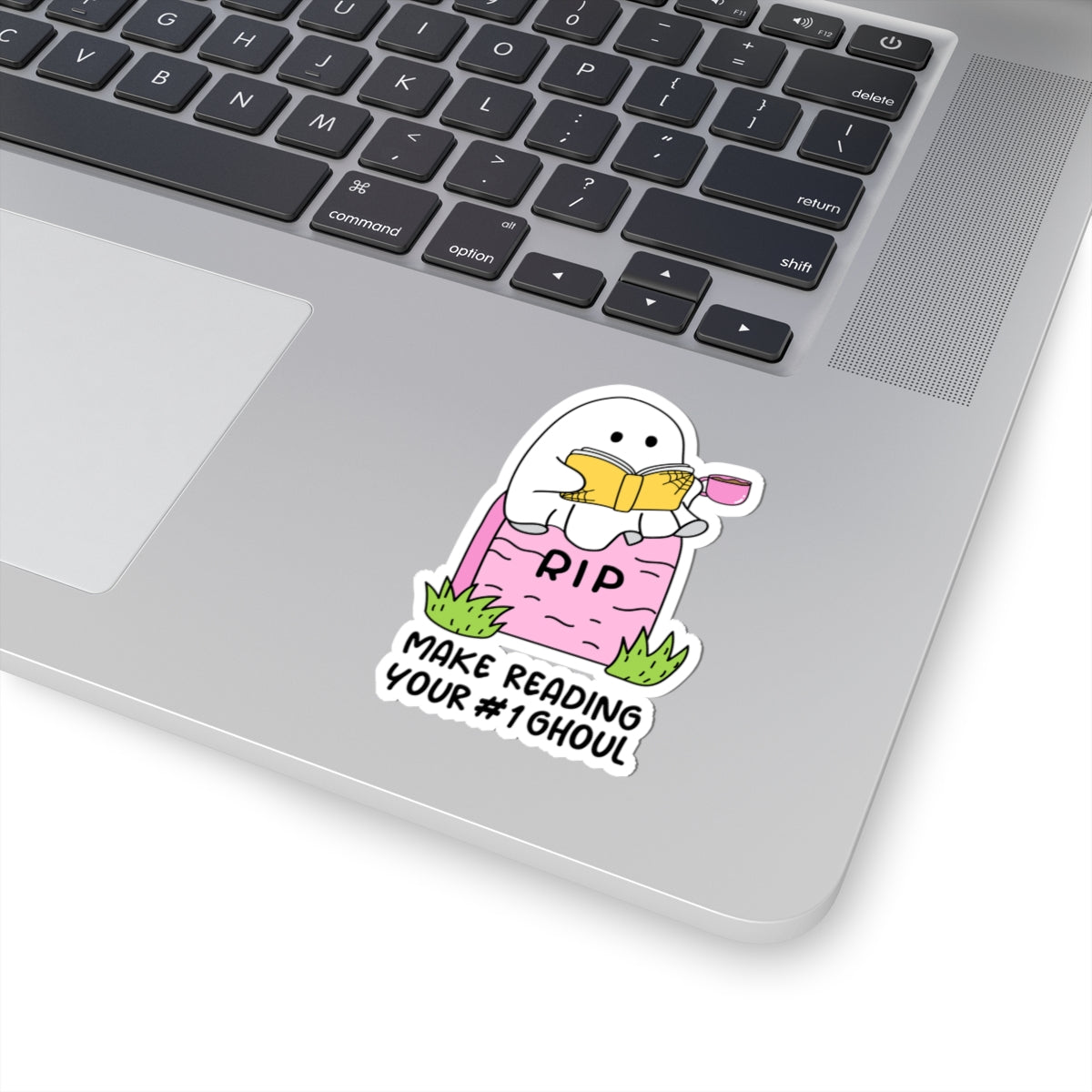 Ghoul Reading Book Lover Kiss-Cut Stickers