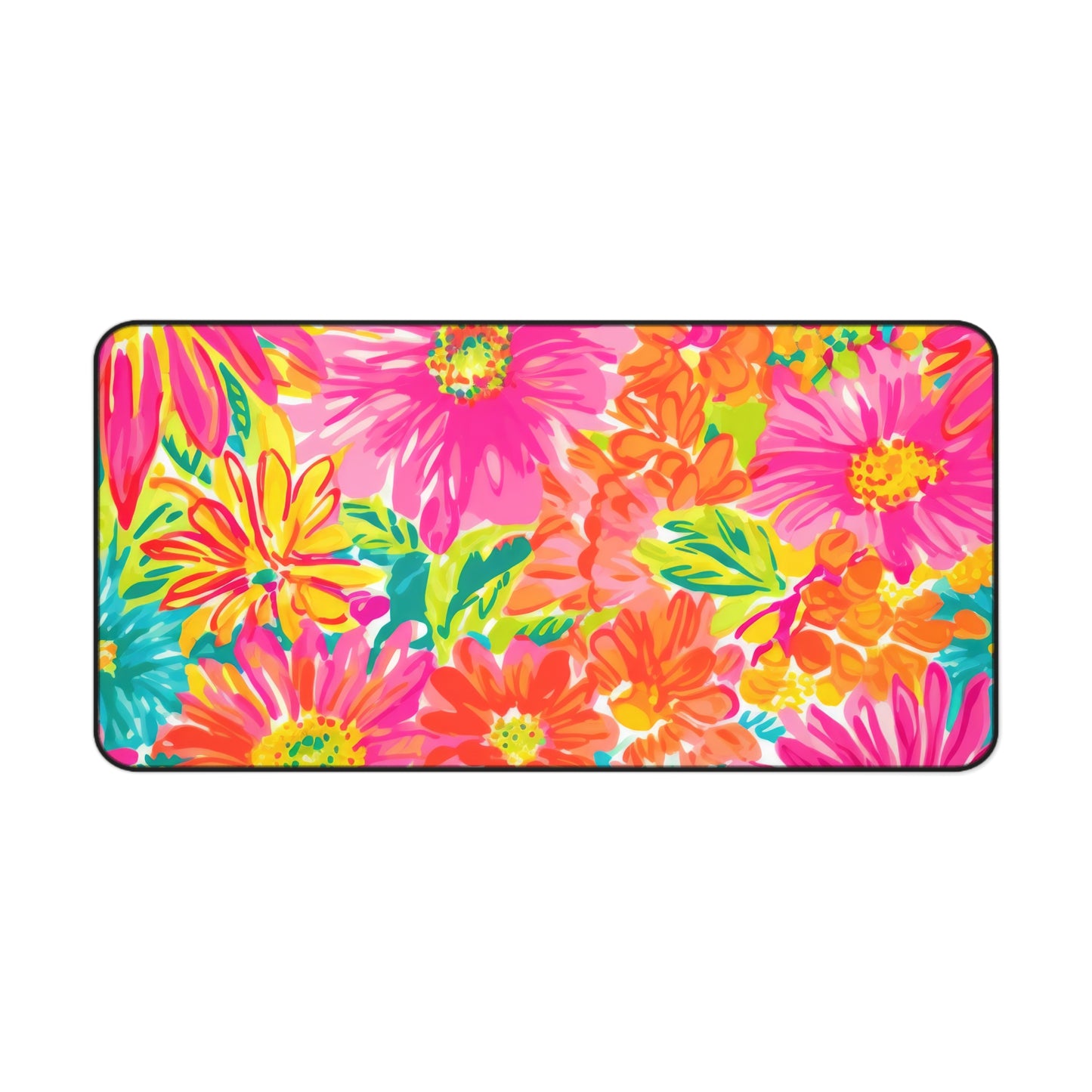 Bright Floral Girl Desk Mat