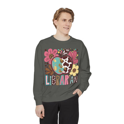 Librarian Floral Apple Sweatshirt