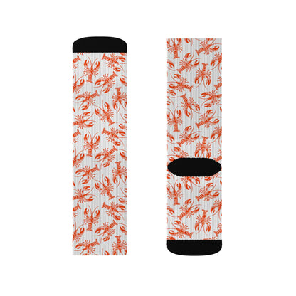 Trendy Vibrant Lobster Pattern Socks