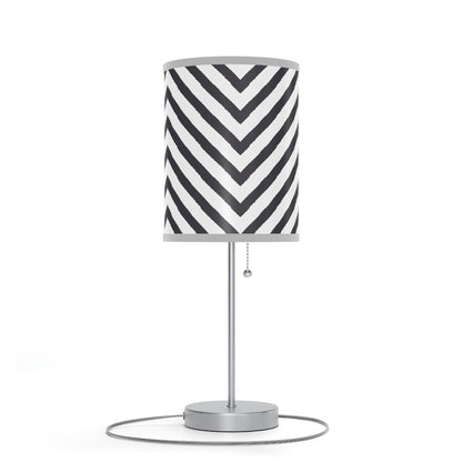 Black and White Striped Lamp