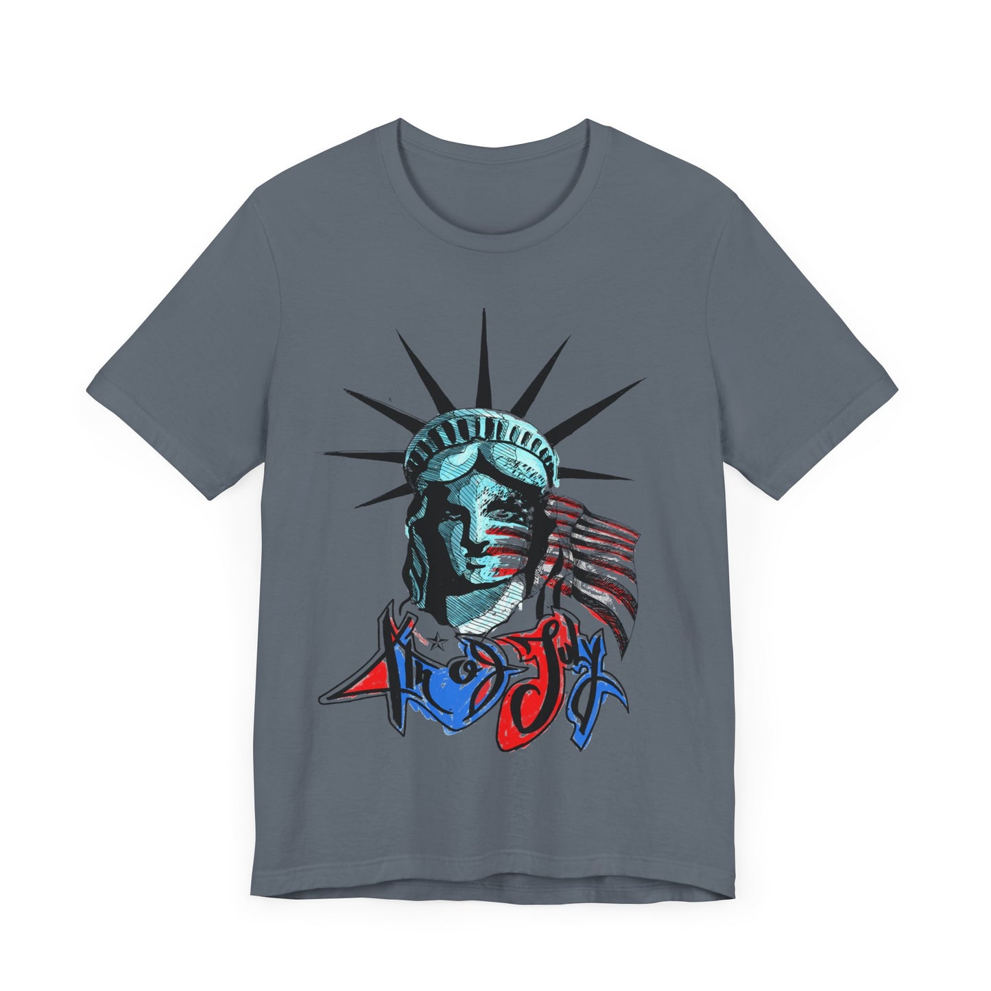 Lady Liberty 4th of July Unisex Jersey Short Sleeve Tee