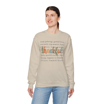 Thankful Thanksgiving Unisex Heavy Blend™ Crewneck Sweatshirt