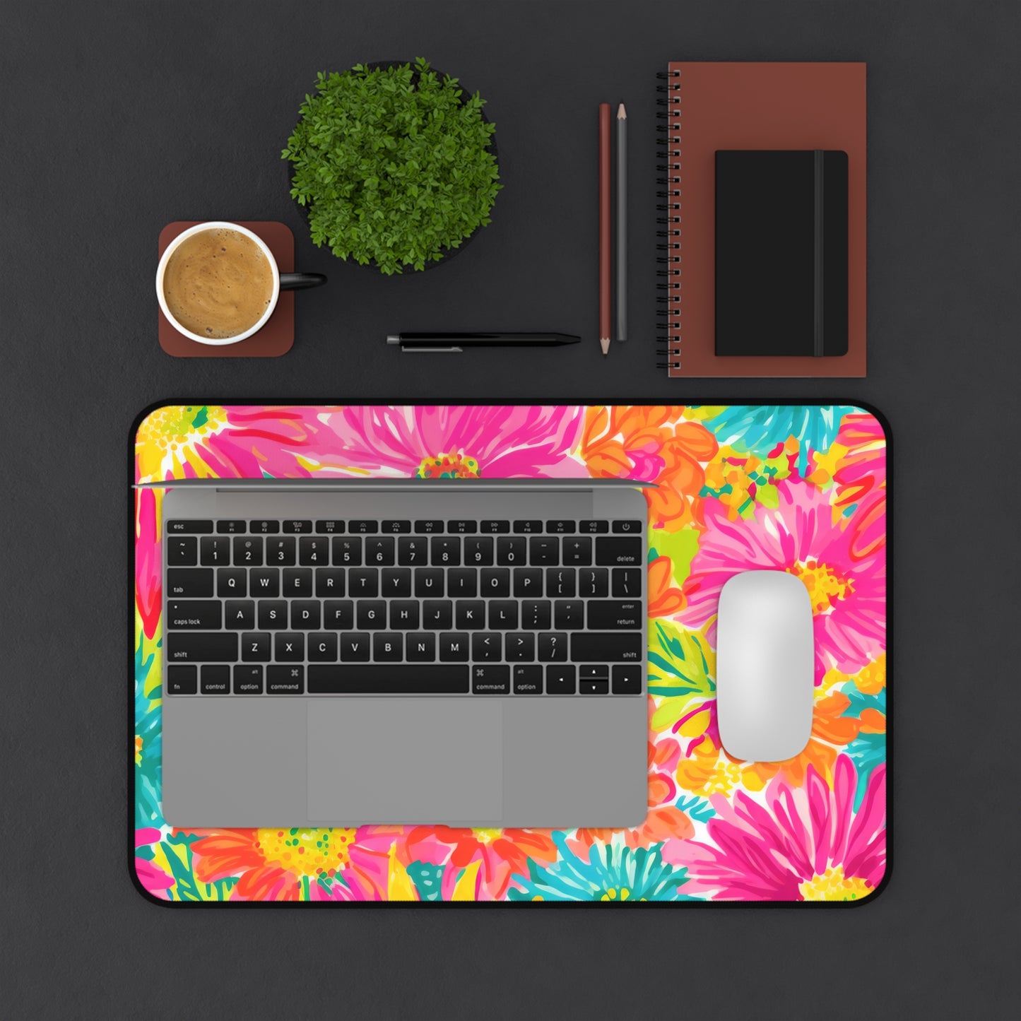 Bright Floral Girl Desk Mat