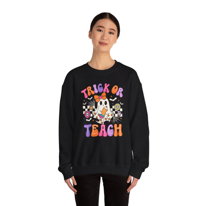 Trick or Teach Halloween Unisex Heavy Blend™ Crewneck Sweatshirt