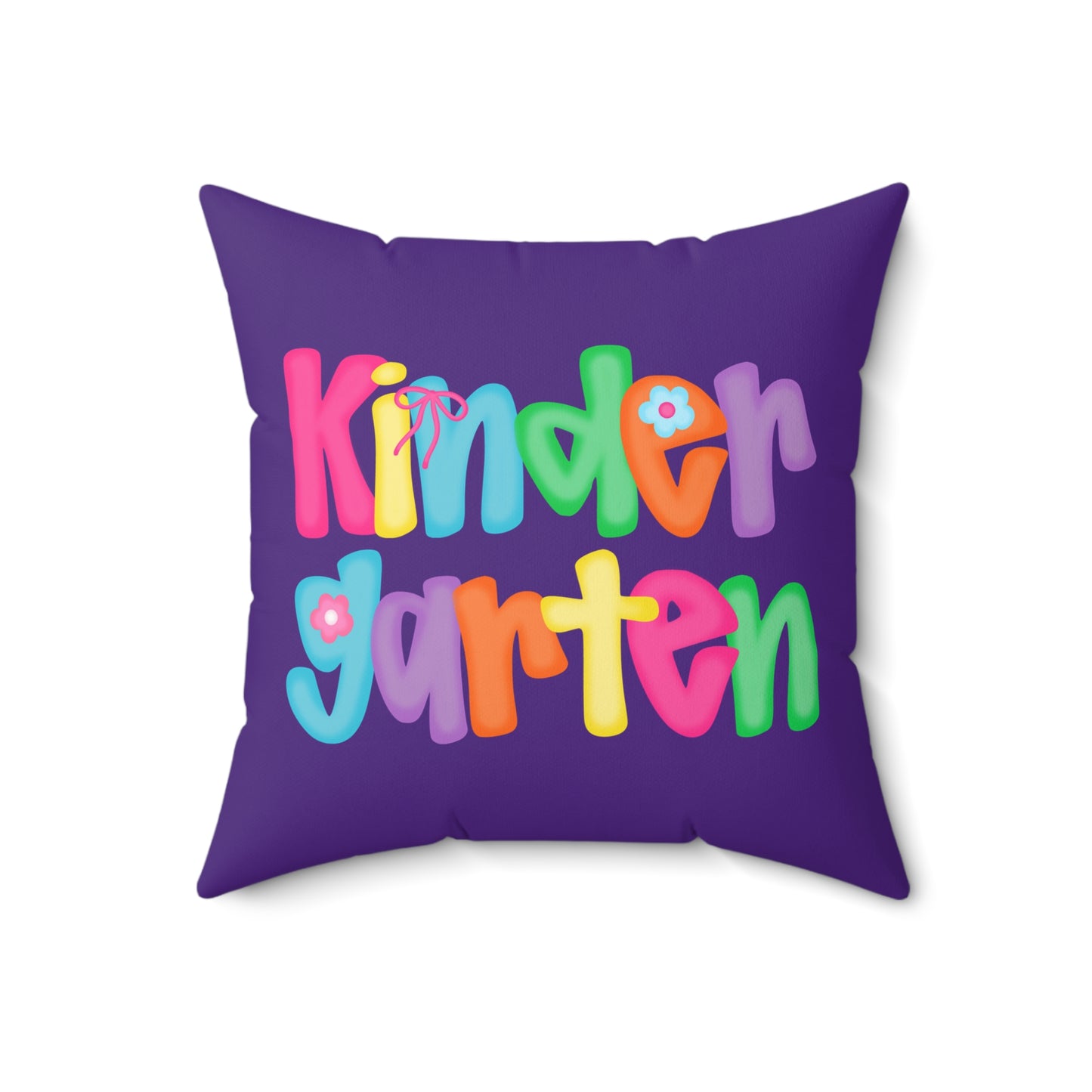Colorful Back to School Kindergarten Pillow