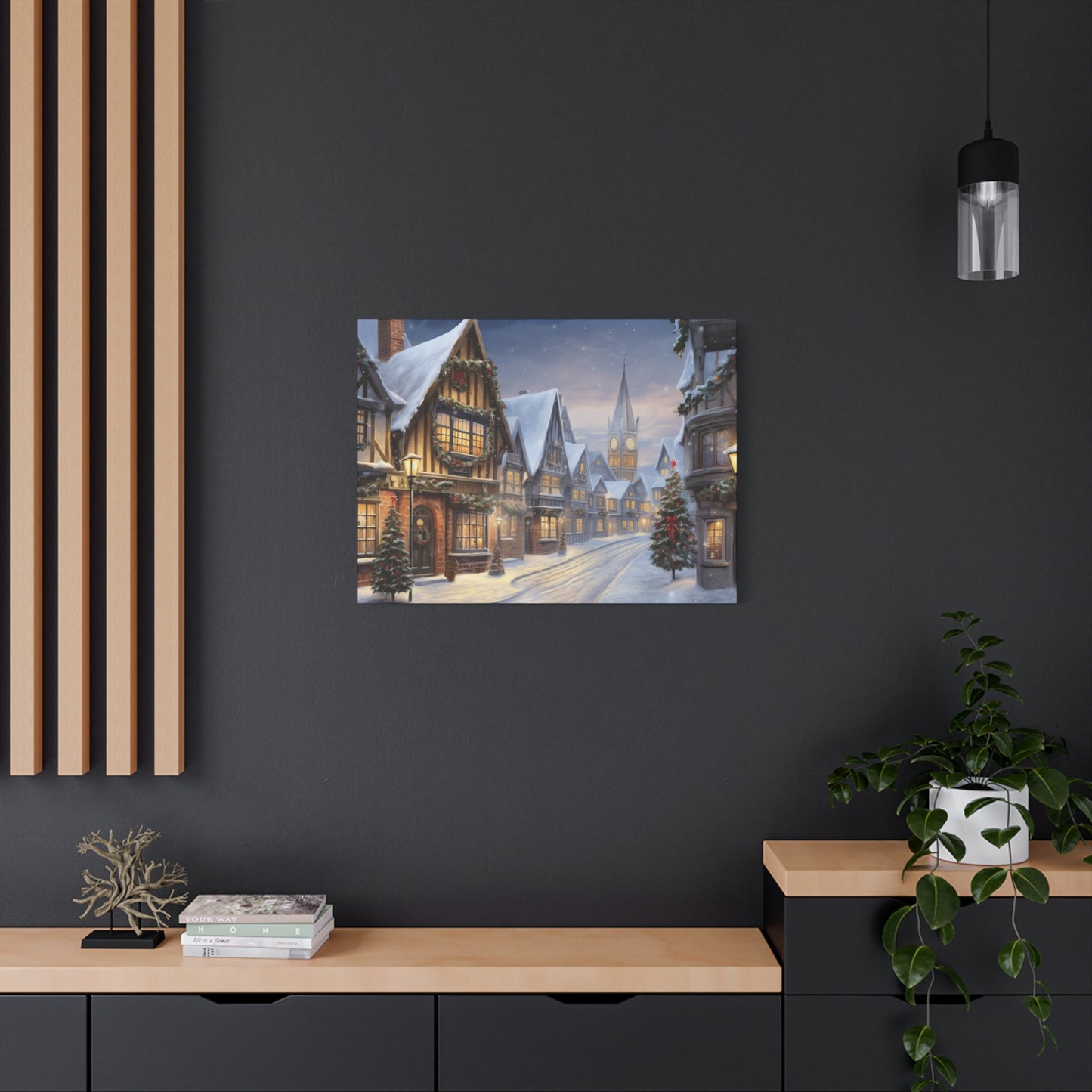 Christmas Village Canvas Art