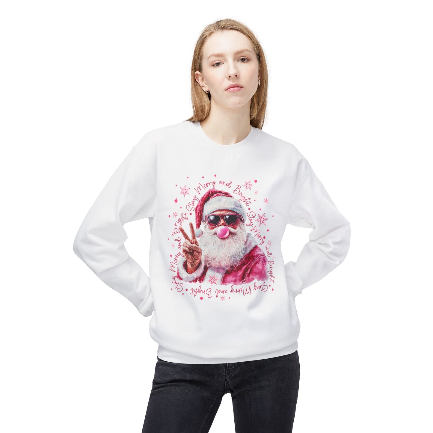 Funny Bubble Gum Santa Crewneck Sweatshirt