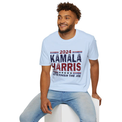 Kamala Harris Let's Finish the Job Softstyle T-Shirt