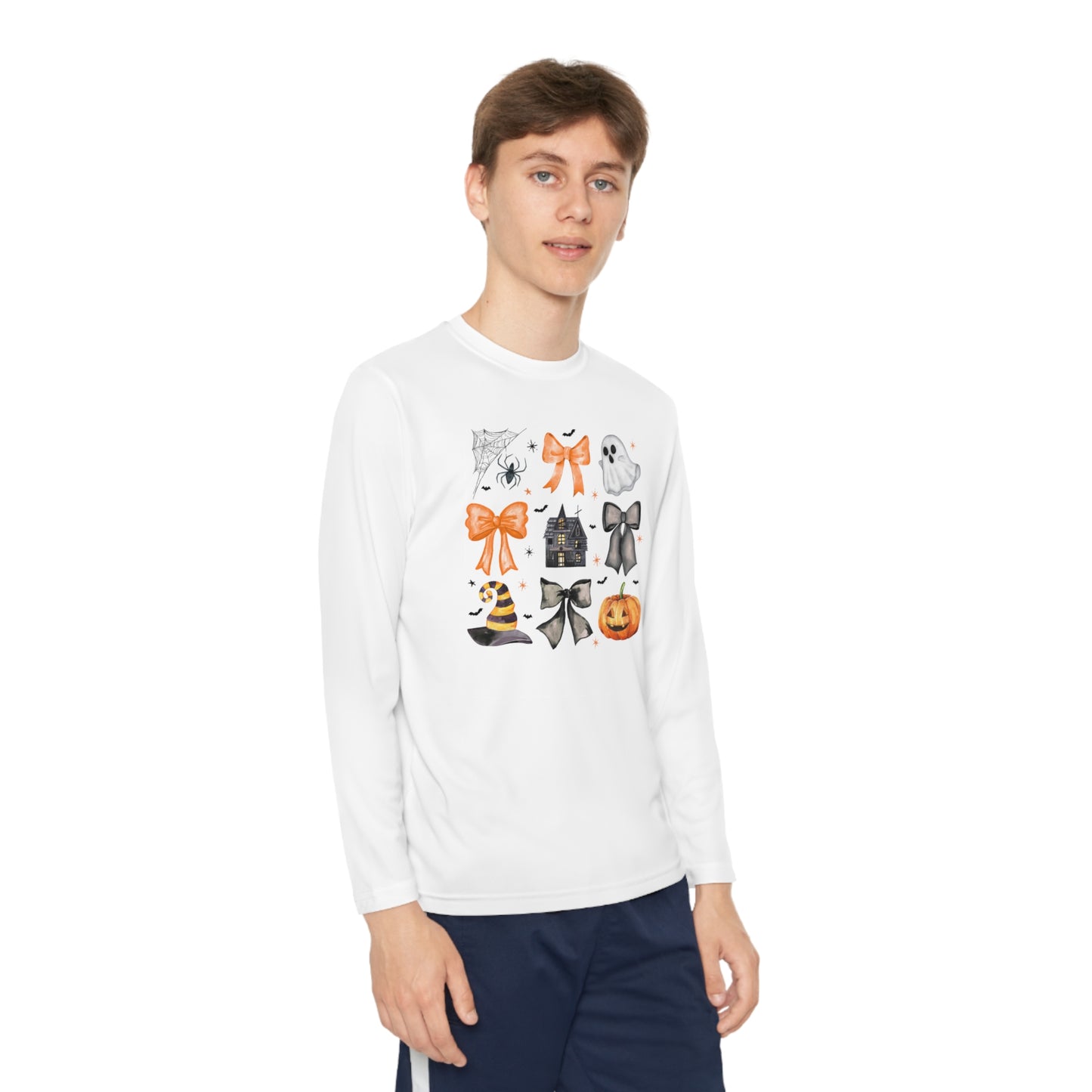 Halloween Coquette Youth Long Sleeve T-Shirt