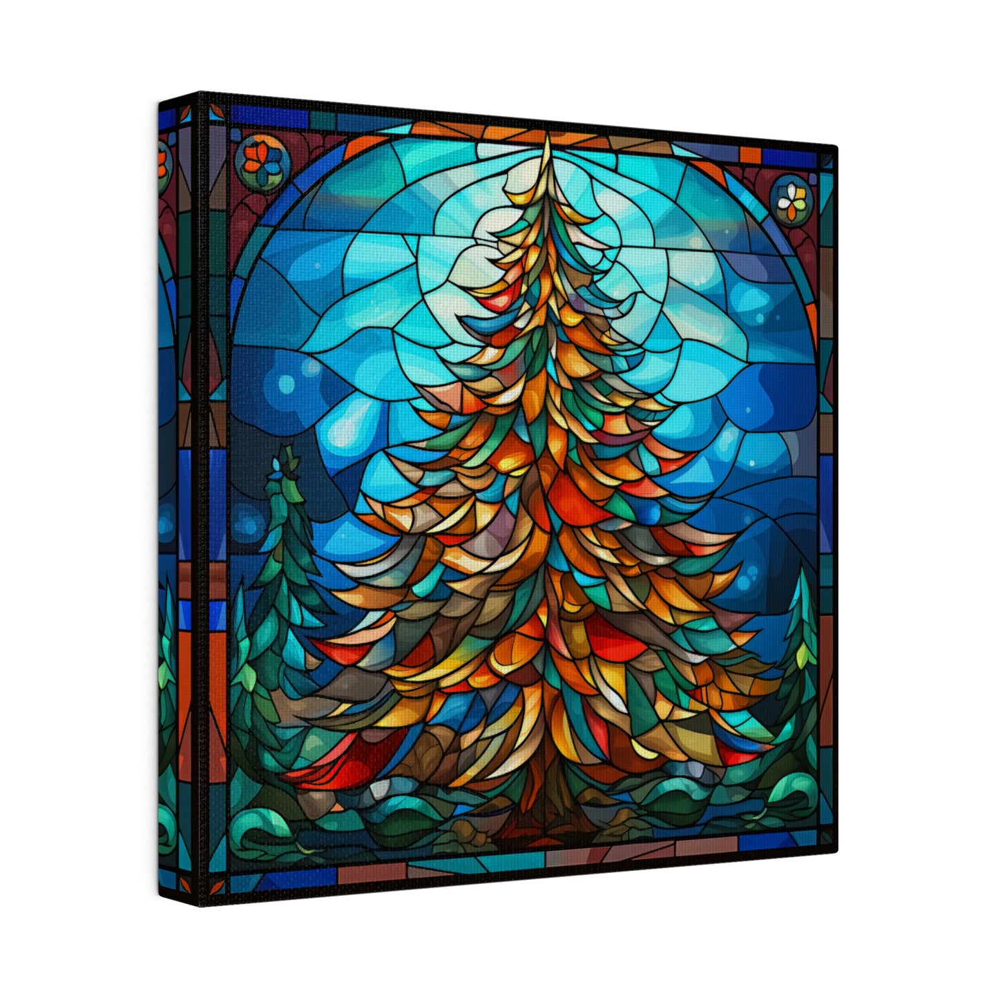 Stained Glass Christmas Canvas