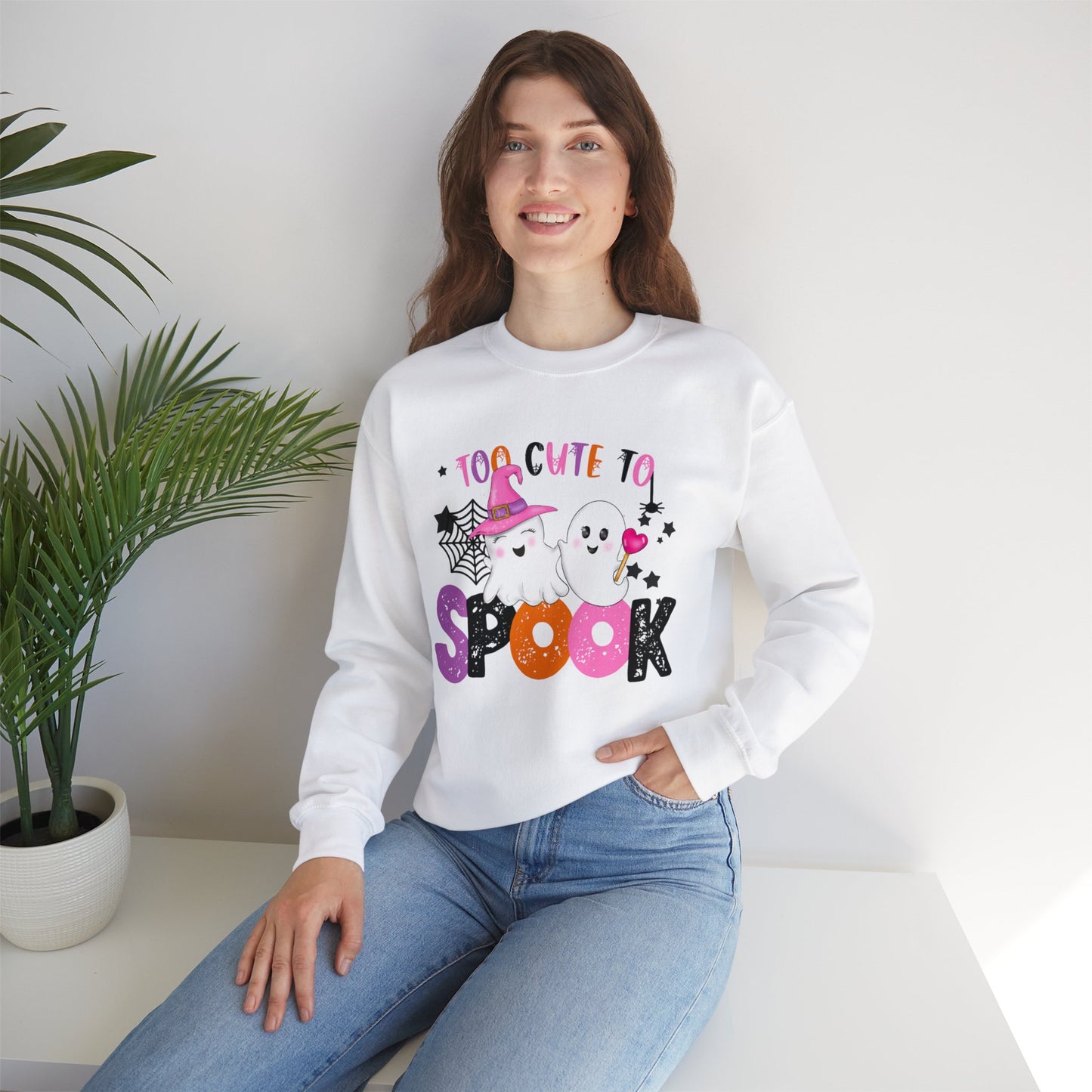 Too Cute to Spook Halloween Sweatshirt