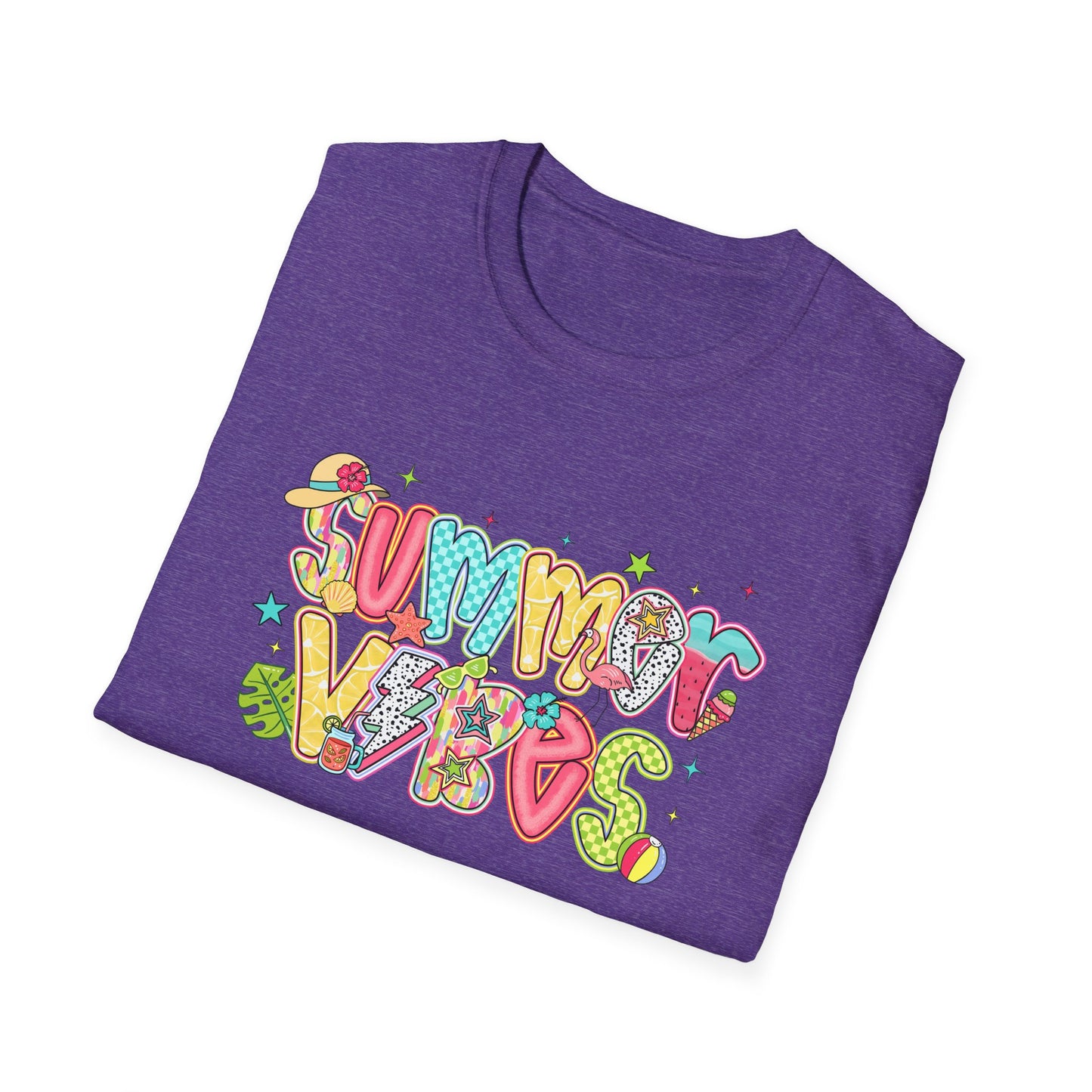 Colorful Summer Vibes Unisex Softstyle T-Shirt