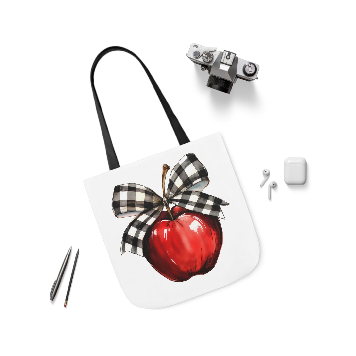 Teacher Apple Canvas Tote Bag