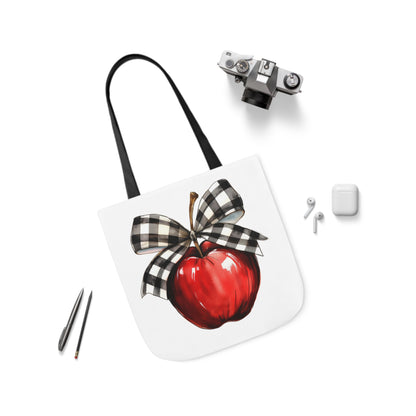 Teacher Apple Canvas Tote Bag