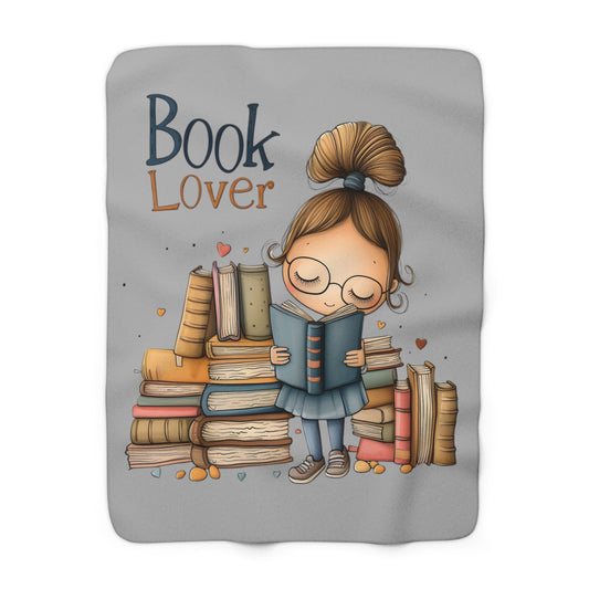 Book Lover Sherpa Fleece Blanket