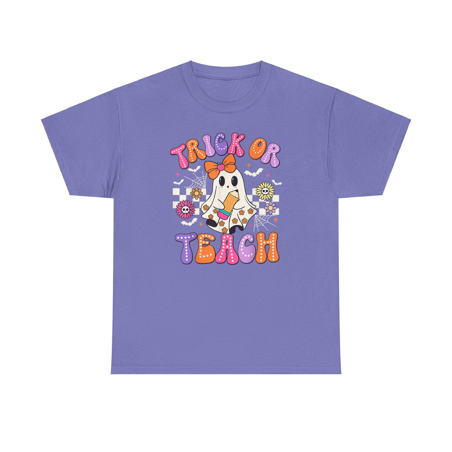 Trick or Teach Halloween Unisex Heavy Cotton Tee