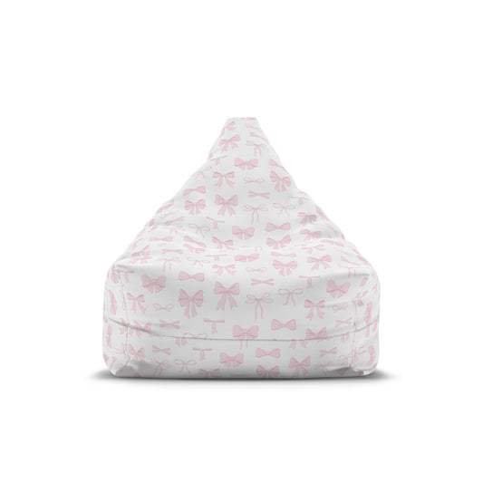 Coquette Pink Bow Bean Bag Chair Cover