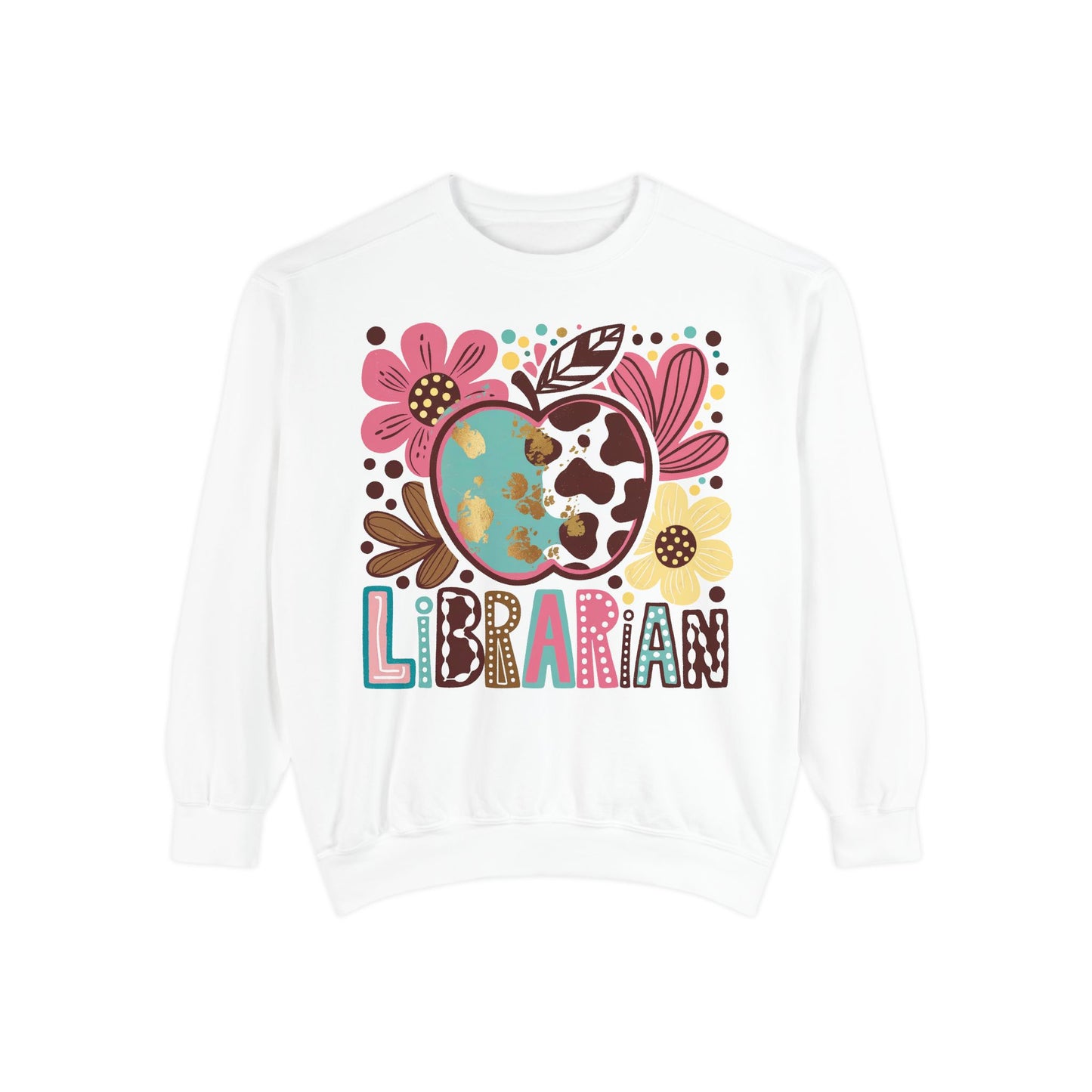 Librarian Floral Apple Sweatshirt