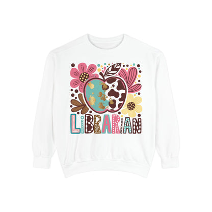 Librarian Floral Apple Sweatshirt