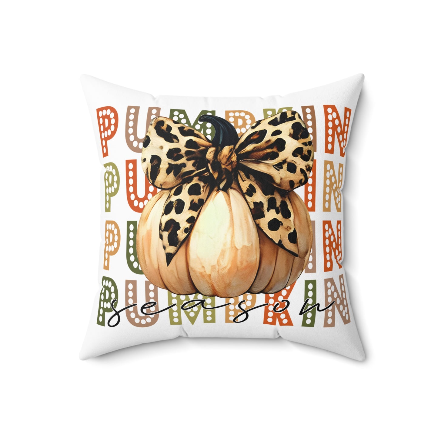 Pumpkin Season Spun Polyester Square Pillow