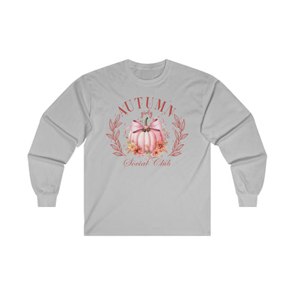 Autumn Girly Social Club Cotton Long Sleeve Tee