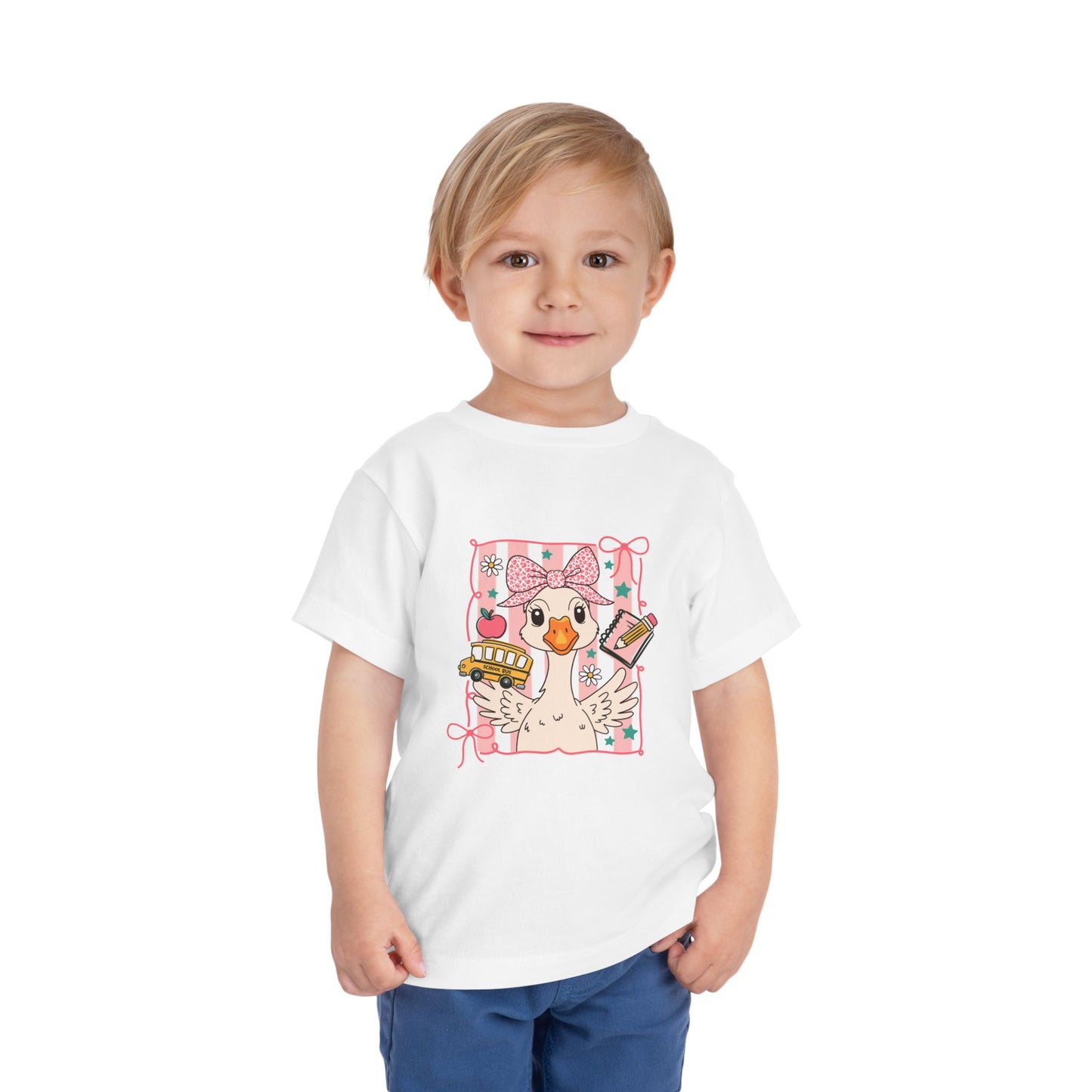 Cute Goose Toddler Back to School Tee