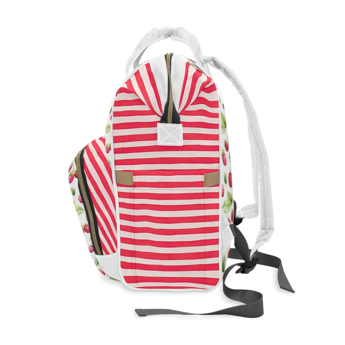 Raspberry Multifunctional Diaper Backpack