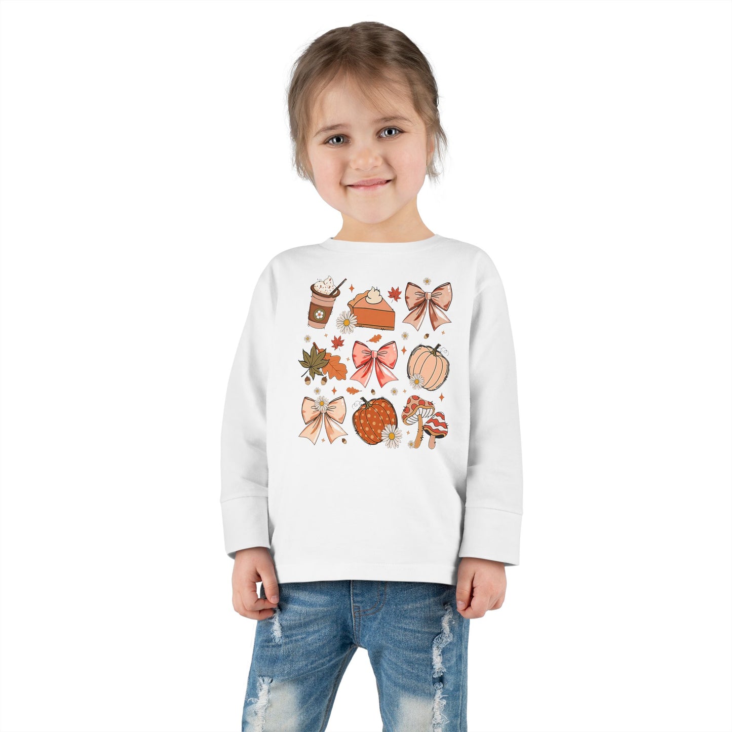 Fall Vibes CoquetteToddler Long Sleeve Tee