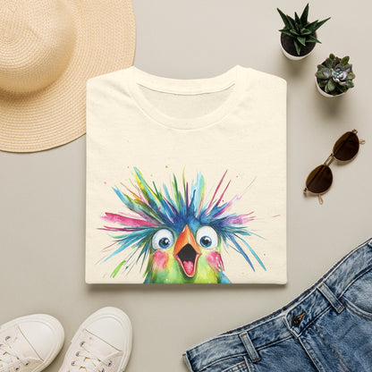 Colorful Quirky Bird Design with "Be you."