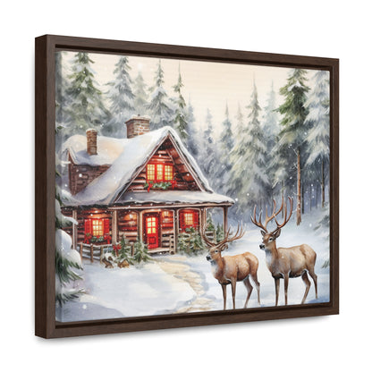 Snowy Cabin Canvas Wraps