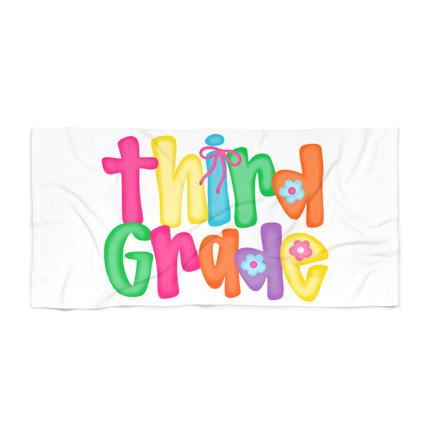 Colorful Third Grade Beach Towel