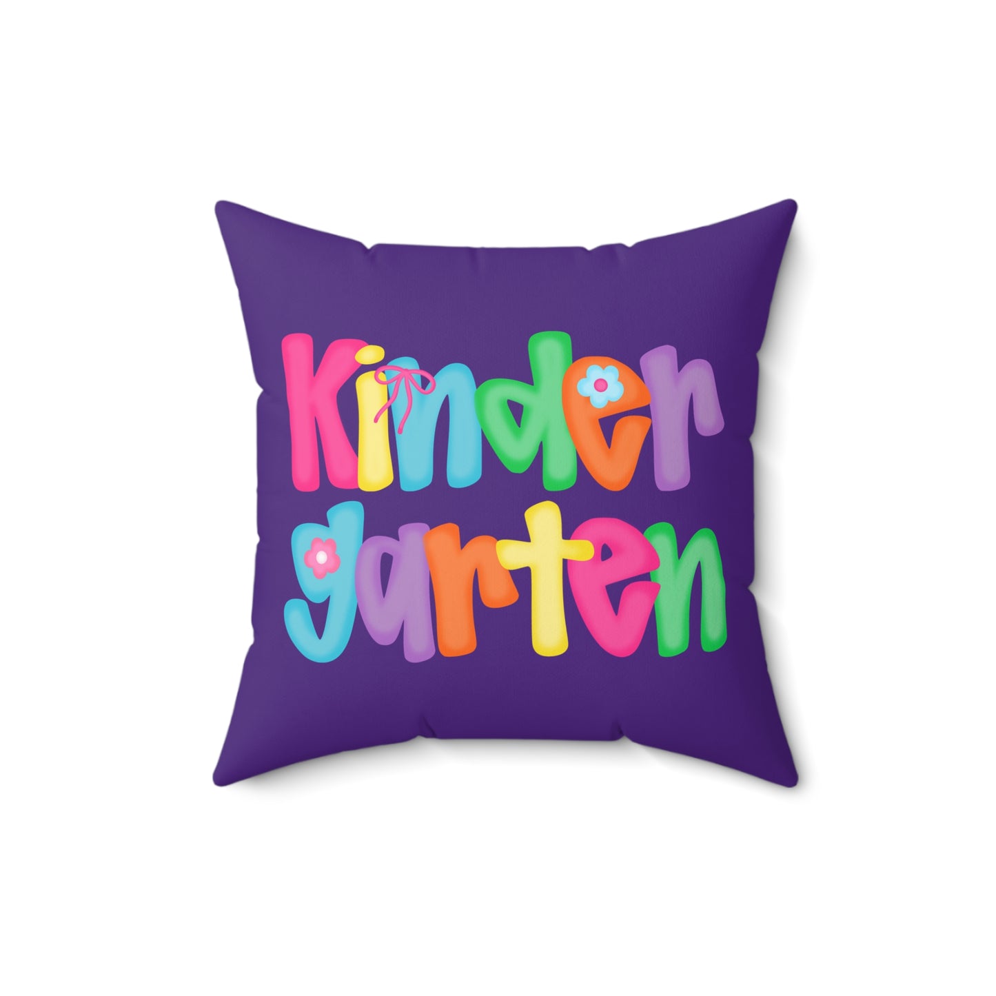 Colorful Back to School Kindergarten Pillow