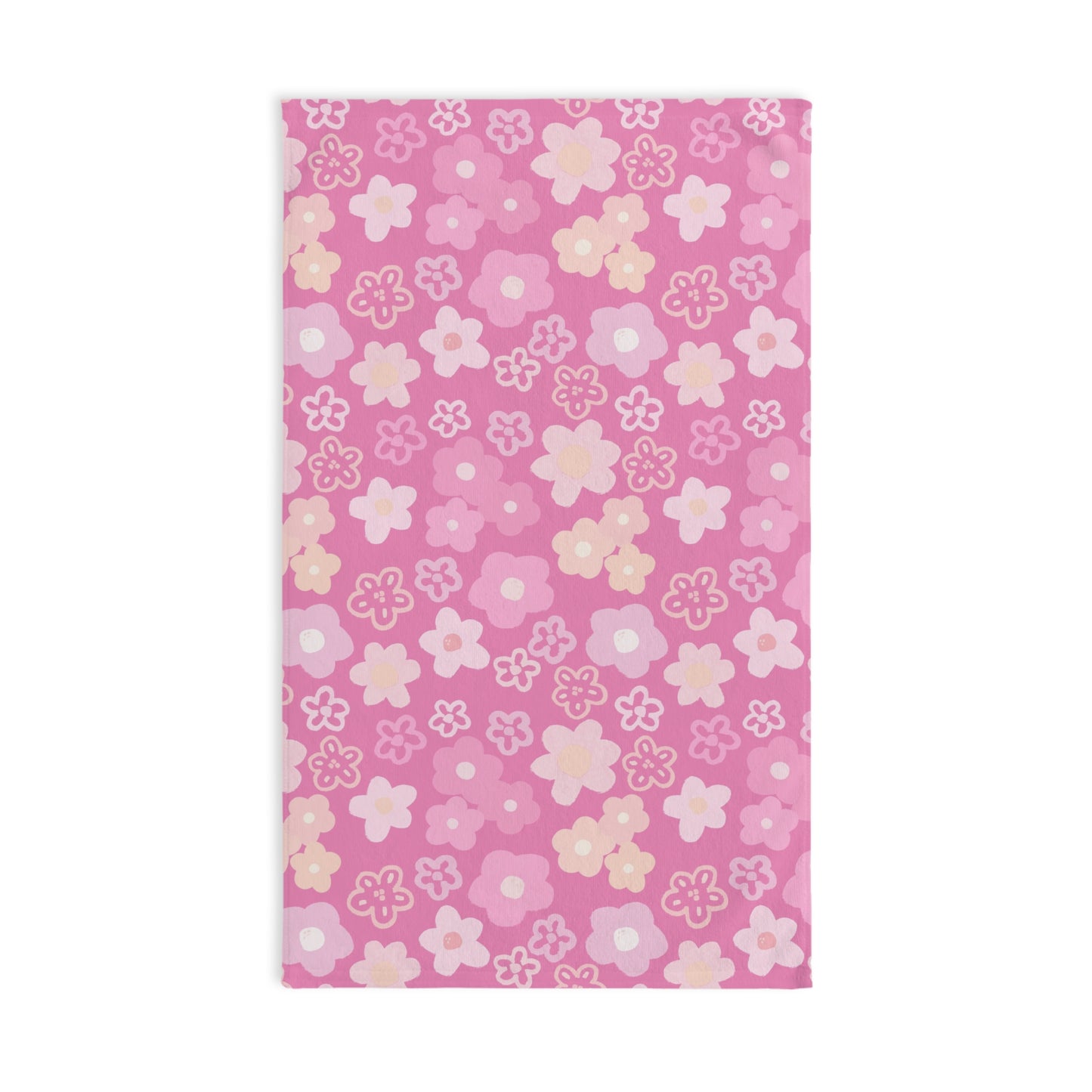 Pink Flowers Coquette Hand Towel