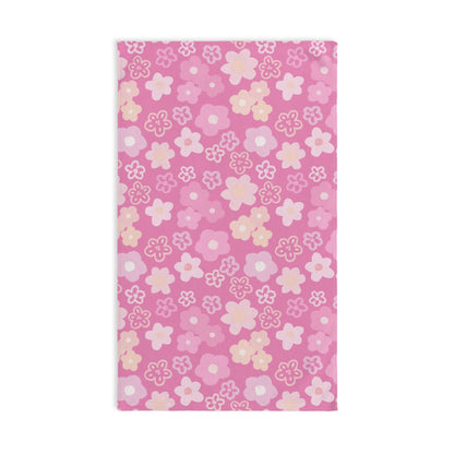 Pink Flowers Coquette Hand Towel