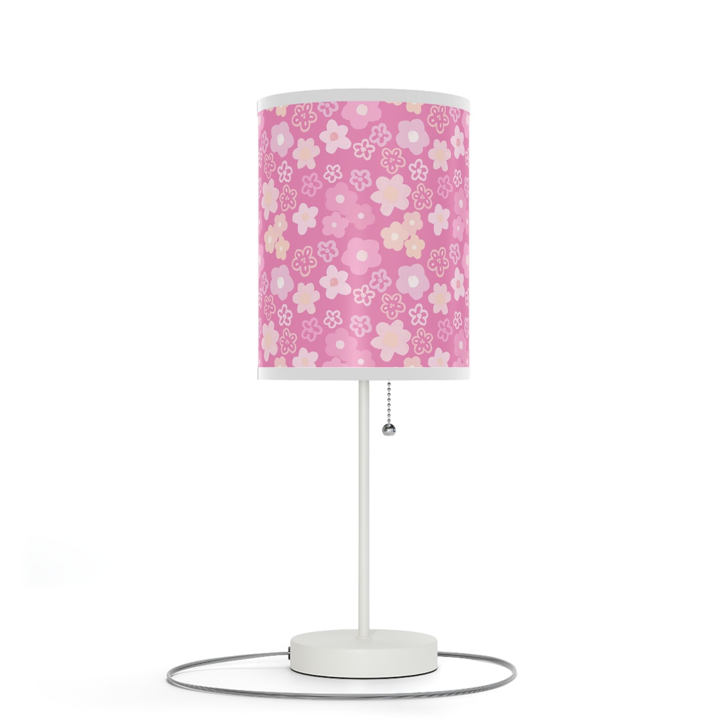 Coquette Pink Flowers Lamp on a Stand, US|CA plug