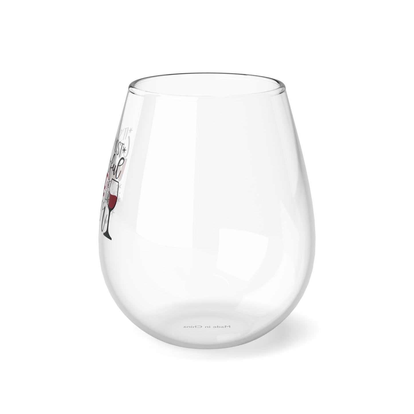 It's the Most Wonderful Wine of the Year Stemless Wine Glass, 11.75oz