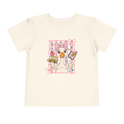 Cute Goose Toddler Back to School Tee