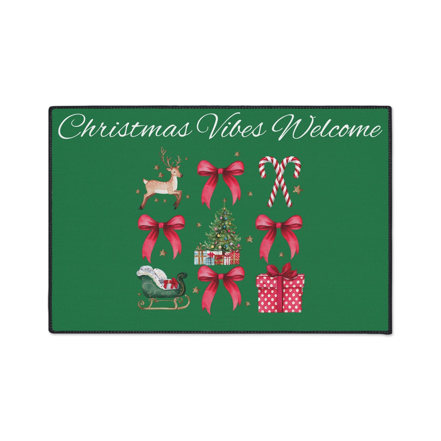 Christmas Vibes Welcome Heavy Duty Floor Mat