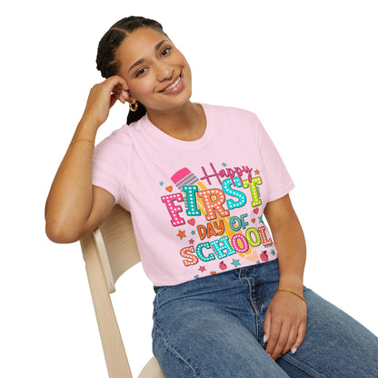 Happy First Day of School Unisex Softstyle T-Shirt