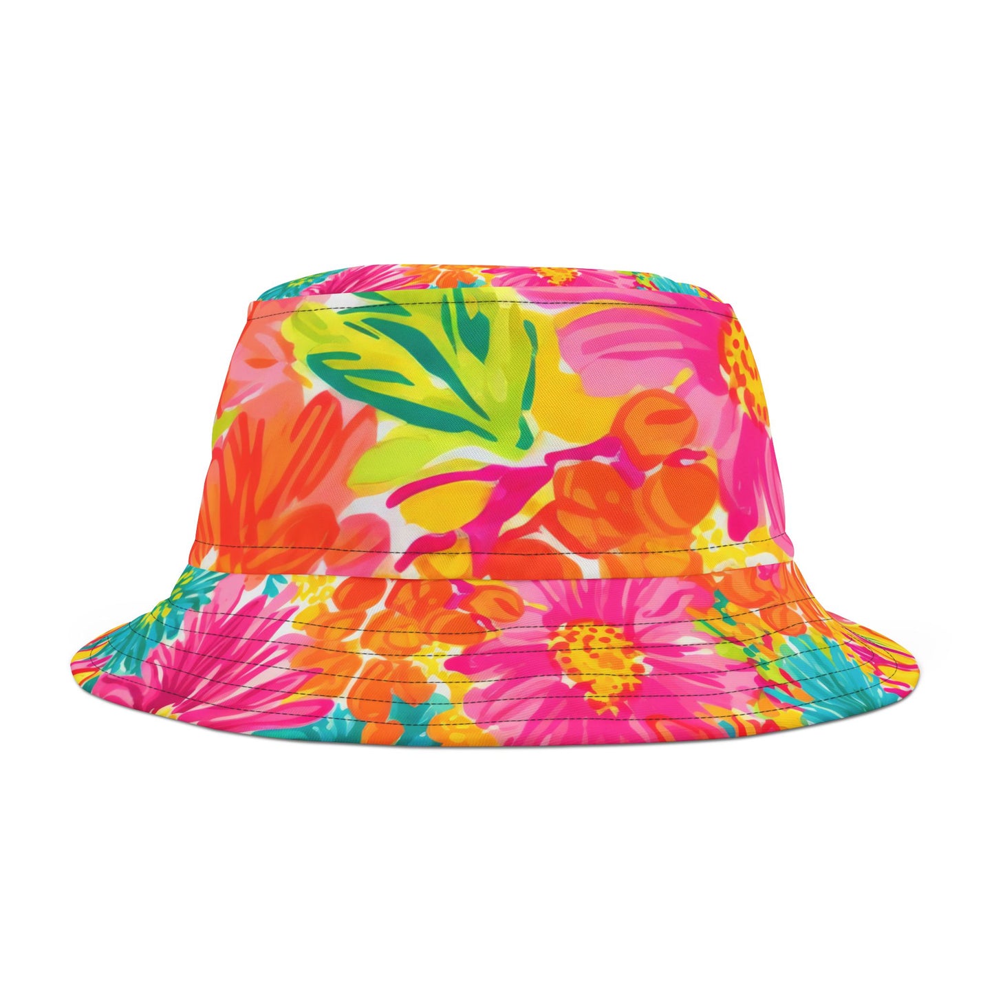 Bright Summer Floral Bucket Hat