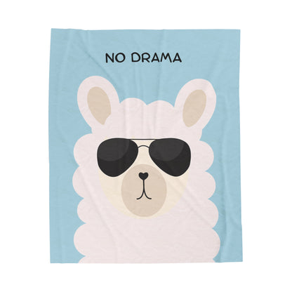 No Drama Llama Velveteen Blanket