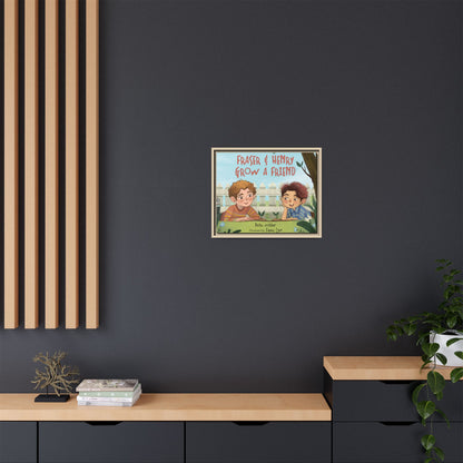 Framed Canvas Wall Art – Fraser & Henry Grow a Friend Children’s Book Illustration