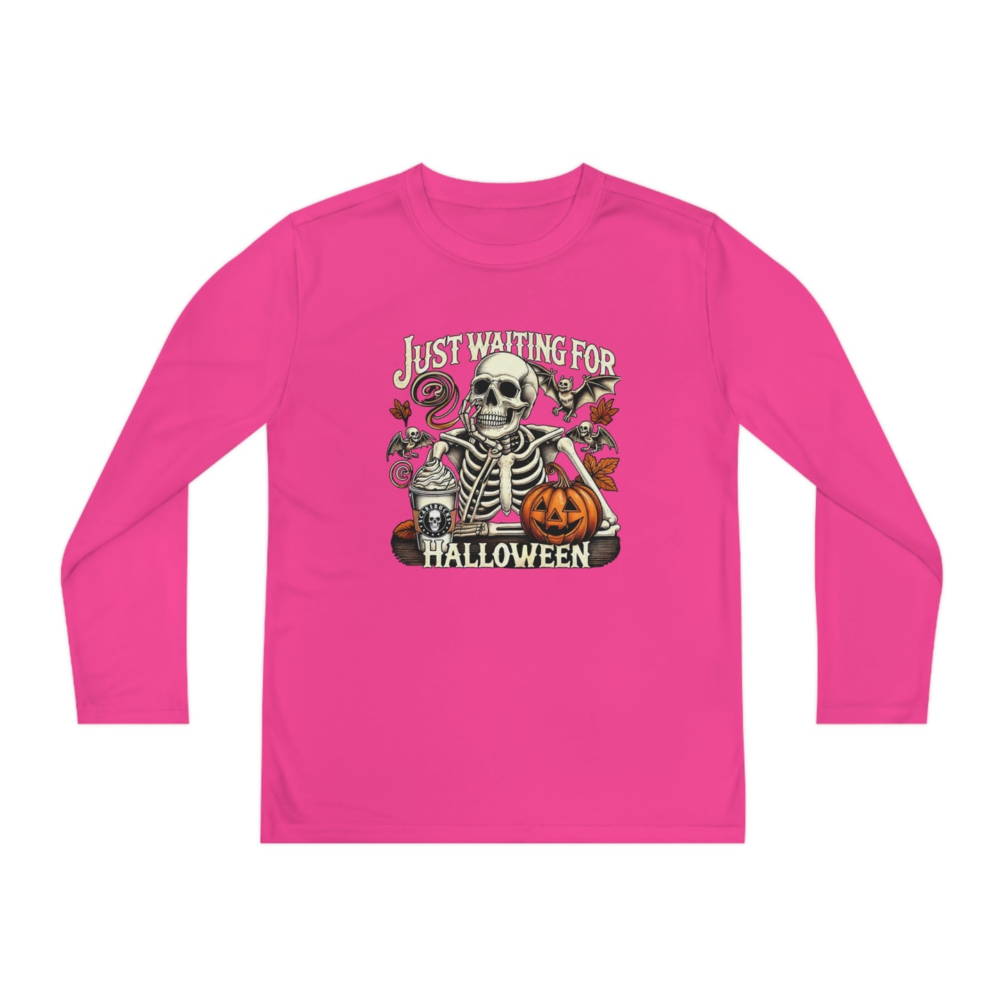 I'm Just Waiting For Halloween Youth Long Sleeve T-Shirt