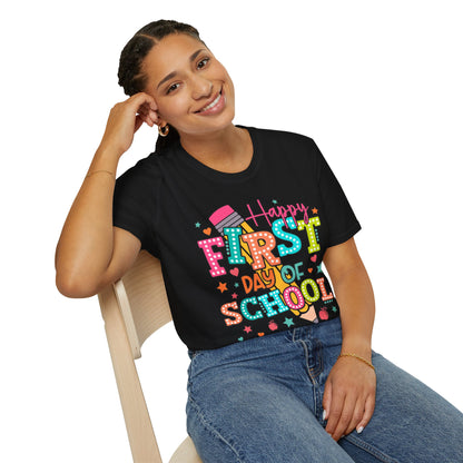 Happy First Day of School Unisex Softstyle T-Shirt