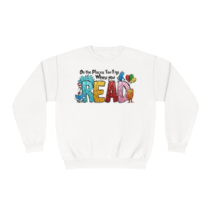 Dr. Seuss Oh the Places You Will Read Sweatshirt