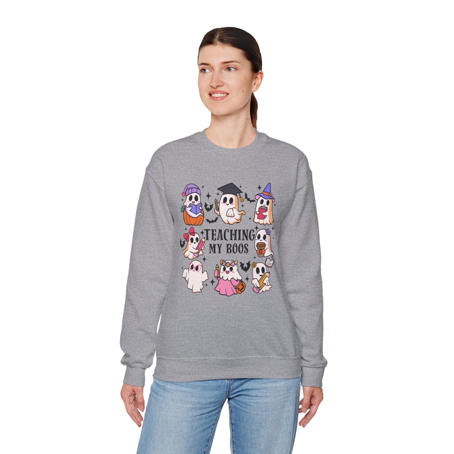 Teaching My Boos Halloween Unisex Heavy Blend™ Crewneck Sweatshirt