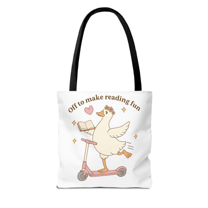 "Off to Make Reading Fun"Book Lover Tote