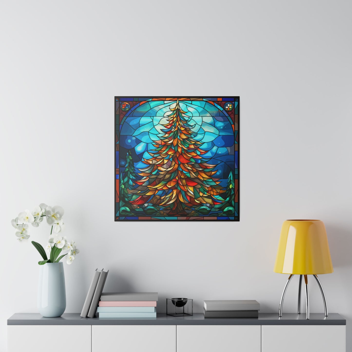 Stained Glass Christmas Canvas